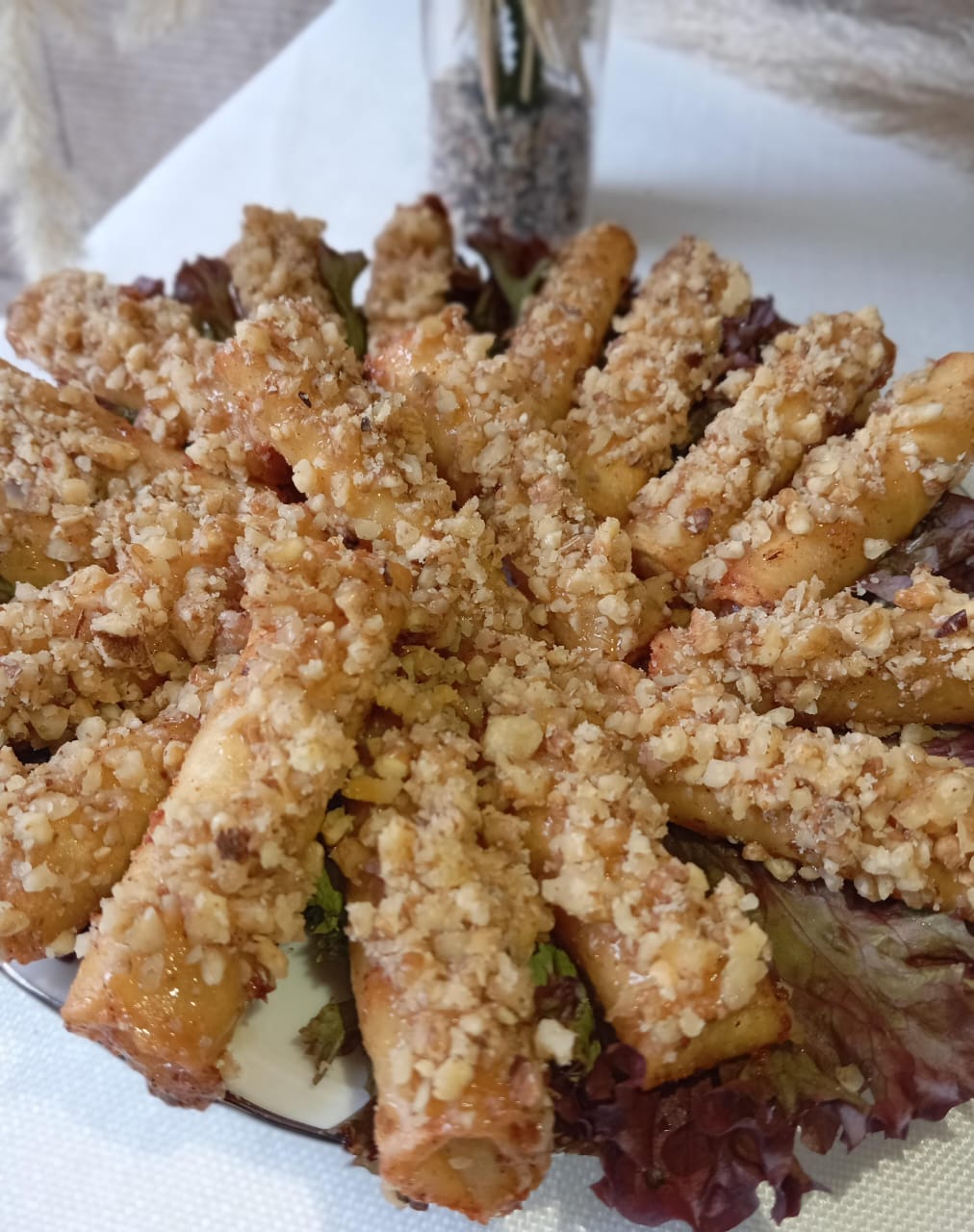 Nems brie noix et miel