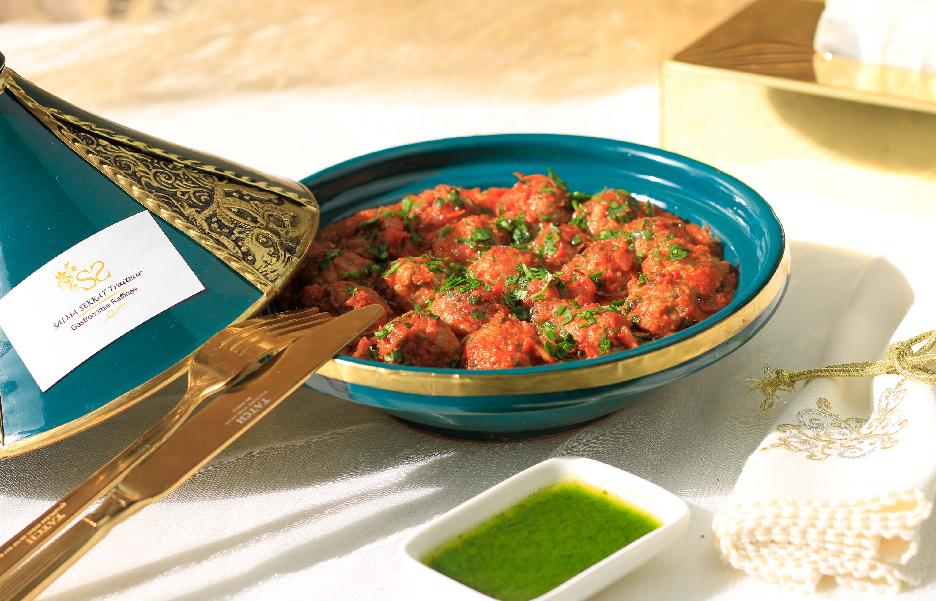 Boulette de viande hachée sur compotée de tomate (2 pers )