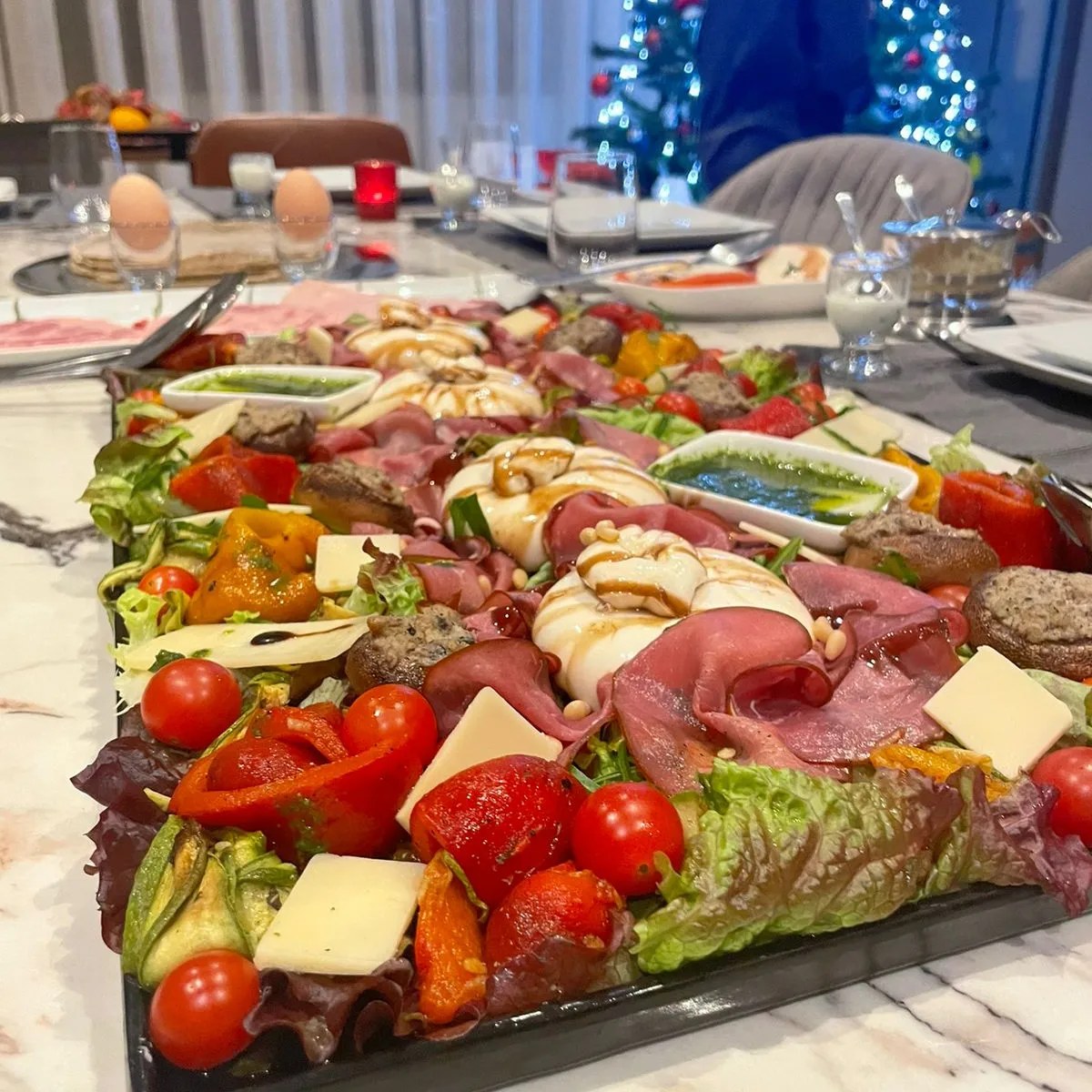 Salade italienne (buratta, légumes grillés, 10 personnes) 